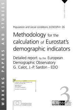 Methodology for the calculation of Eurostat`s demographic