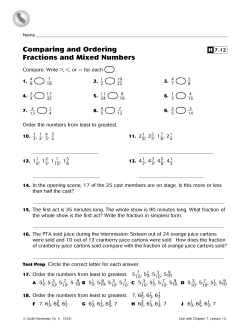 H7-12 Comparing and Ordering Fractions and Mixed Numbers (p