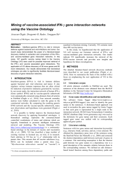 Mining of vaccine-associated IFN-&gamma; gene interaction