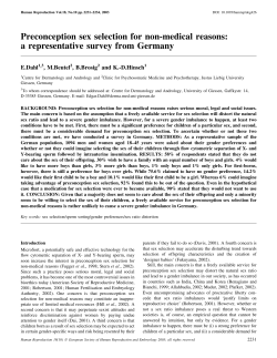 Preconception sex selection for non