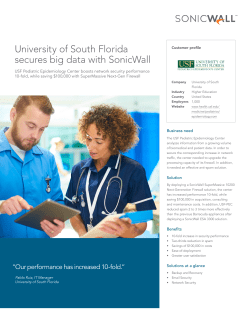 University of South Florida secures big data with SonicWall