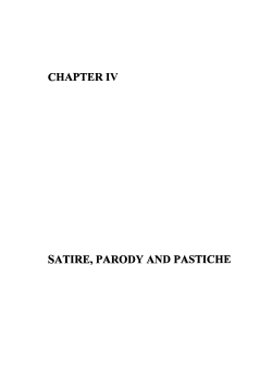 chapter iv satire, parody and pastiche