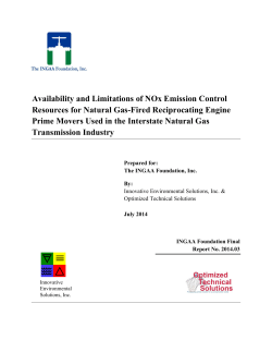 Availability and Limitations of NOx Emission Control Resources for