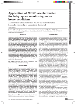 Application of MEMS accelerometer for baby apnea monitoring