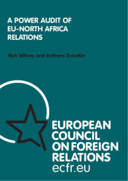 A PoWer AuDit of eu-North AfricA relAtioNs