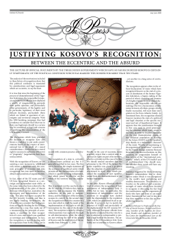 Newsletter # 3 - Kosovo Compromise Project Homepage