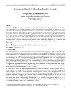 Democracy and Growth: Evidence from Transition Economies