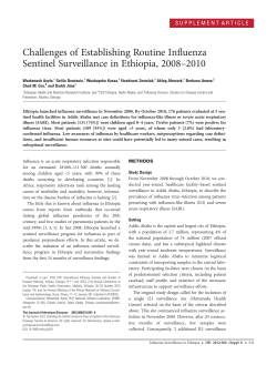 Challenges of Establishing Routine Influenza