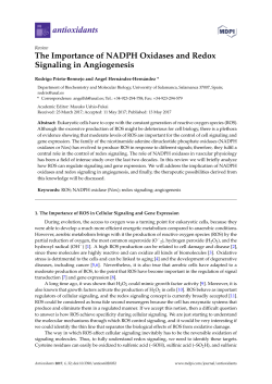 The Importance of NADPH Oxidases and Redox Signaling in