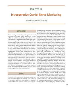 Intraoperative Cranial Nerve Monitoring