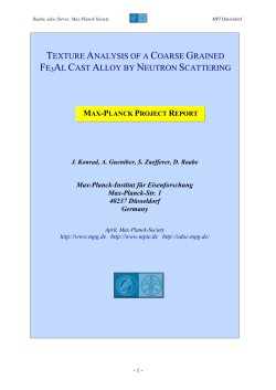texture analysis of a coarse grained fe3al cast alloy by neutron