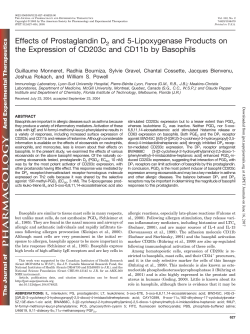 Effects of Prostaglandin D2 and 5-Lipoxygenase Products on the