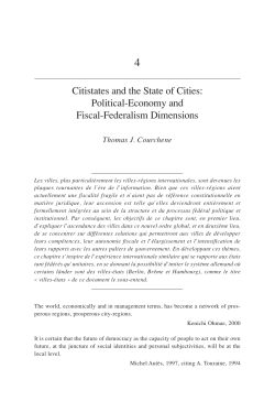 Citistates and the State of Cities: Political