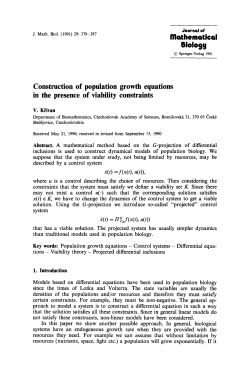 Construction of population growth equations in the presence of