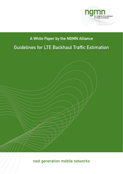 Guidelines for LTE Backhaul Traffic Estimation
