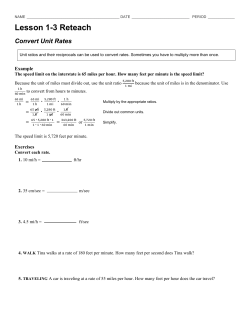 Lesson 1-3 Reteach Convert Unit Rates
