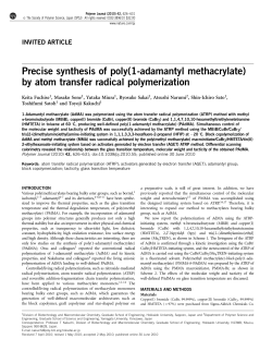 Precise synthesis of poly(1-adamantyl methacrylate) by