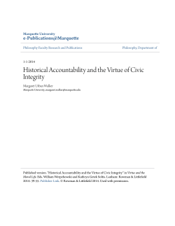 Historical Accountability and the Virtue of Civic Integrity