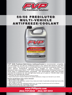 50/50 prediluted multi-vehicle antifreeze/coolant