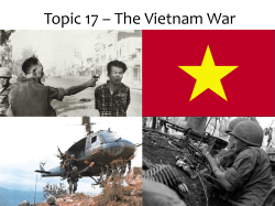 Topic 17 &ndash; The Vietnam War