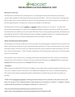 the maternit21&reg; plus prenatal test