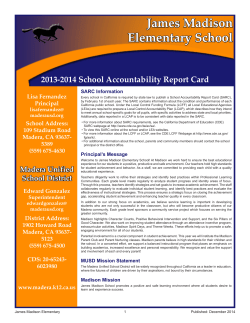 James Madison Elementary School - Madera Unified School District