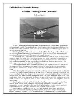 Charles Lindbergh over Coronado - Coronado Historical Association