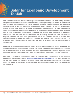 Solar for Economic Development Toolkit