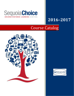 Course Catalog - Sequoia Choice