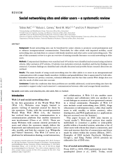 Social networking sites and older users &ndash; a systematic review