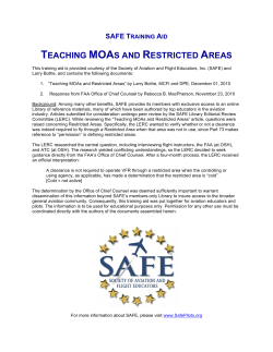 Teaching MOAs and Restricted Areas Training Aid