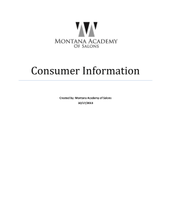 Consumer Information - Montana Academy of Salons