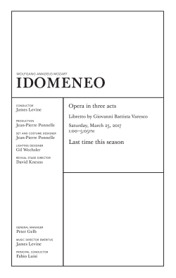 March 25 - Metropolitan Opera