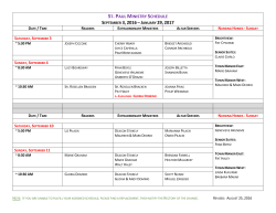 Ministry Schedules - St. Paul, East Norriton