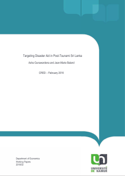 Targeting Disaster Aid in Post