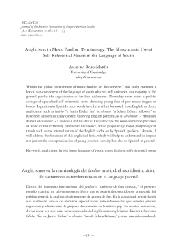 Anglicisms in Music Fandom Terminology