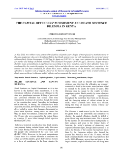 the capital offenders` punishment and death sentence dilemma in