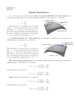Partial Derivatives