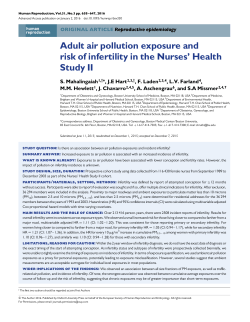 Adult air pollution exposure and risk of infertility in the Nurses