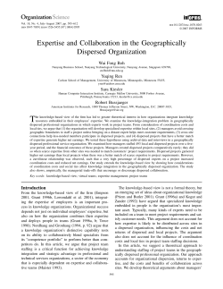 Expertise and Collaboration in the Geographically