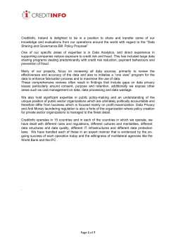 10. Creditinfo &ndash; Hugh J. Ward - Department of Public Expenditure