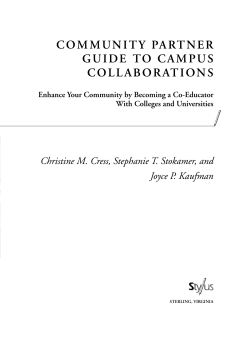 Cress_Community Partner Guide to Campus Collaborations.indb