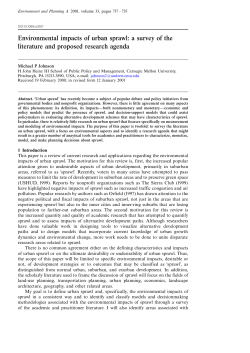 Environmental impacts of urban sprawl: a survey of the