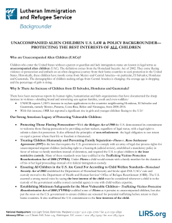 LIRS_UAC_Law_and_Policy_Backgrounder FINAL 7-01-15