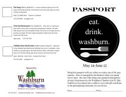 eat. drink. washburn. - Washburn Chamber of Commerce