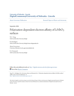 Polarization-dependent electron affinity of LiNbO3 surfaces