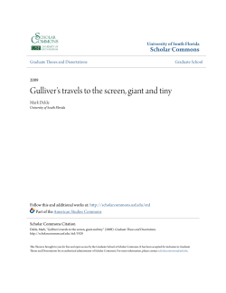 Gulliver`s travels to the screen, giant and tiny