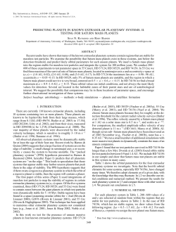 predicting planets in known extrasolar planetary