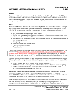 enclosure 5 - Southwest Wisconsin Workforce Development Board