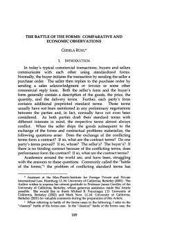 The Battle of the Forms: Comparative and Economic